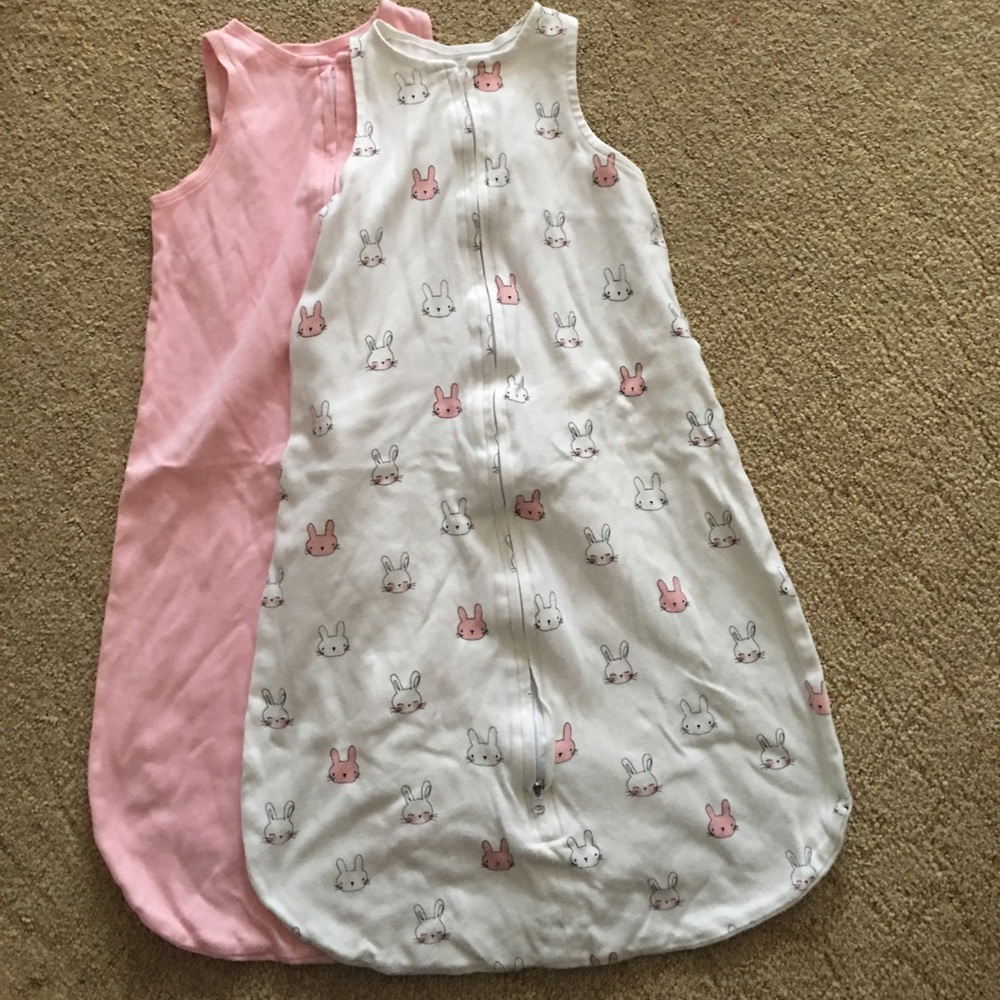 Elys & Co. pink bunny sleep sacks bag